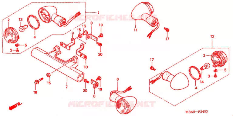 CLIGNOTANT Honda MOTO 750 SHADOW 2002  VT750CDC2