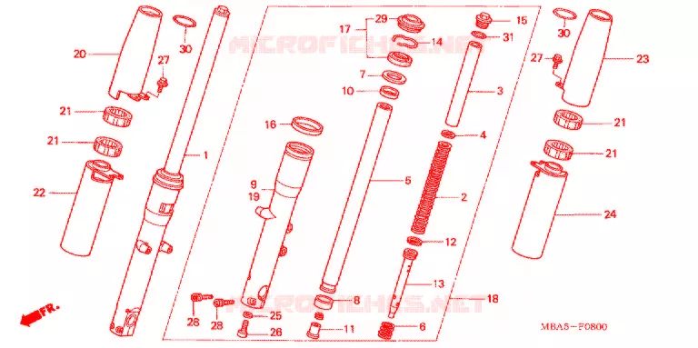 FOURCHE Honda MOTO 750 SHADOW 2002  VT750CDC2