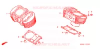CYLINDRE pour Honda SHADOW VT 750 DELUXE ACE Candy Orange/Orange Motif paint scheme 2003