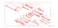 OUTIL pour Honda SHADOW VT 750 DELUXE ACE Candy Orange/Orange Motif paint scheme 2003