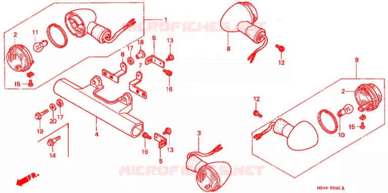 CLIGNOTANT Honda MOTO 750 SHADOW 1998  VT750CDW