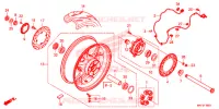 ROUE ARRIERE pour Honda CBR 1000 ABS RED 2017