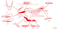 AUTOCOLLANTS (2) pour Honda CBR 1000 ABS RED 2017