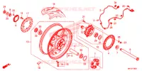 ROUE ARRIERE pour Honda CBR 1000 ABS BLACK 2017