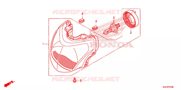 PHARE Honda SCOOTER 110 VISION 2018  NSC110MPDH