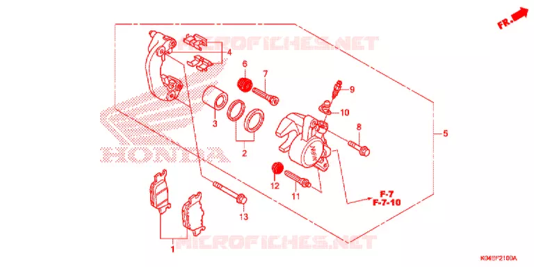 ETRIER DE FREIN ARRIERE Honda SCOOTER 300 FORZA 2017  NSS300H