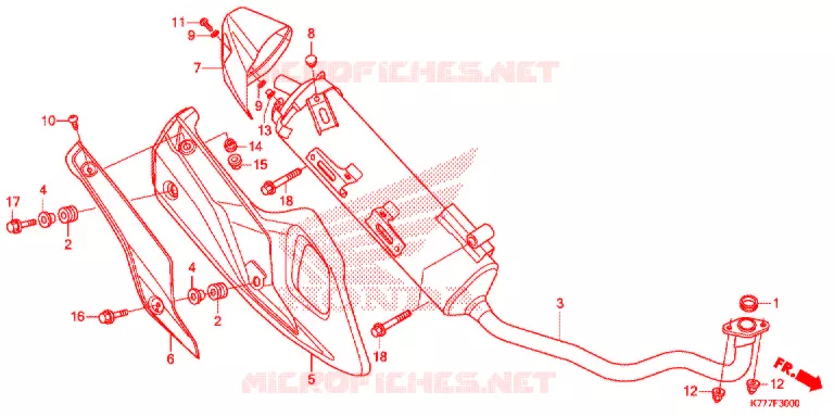 SILENCIEUX D'ECHAPPEMENT Honda SCOOTER 125 SH 2018  SH125ADH