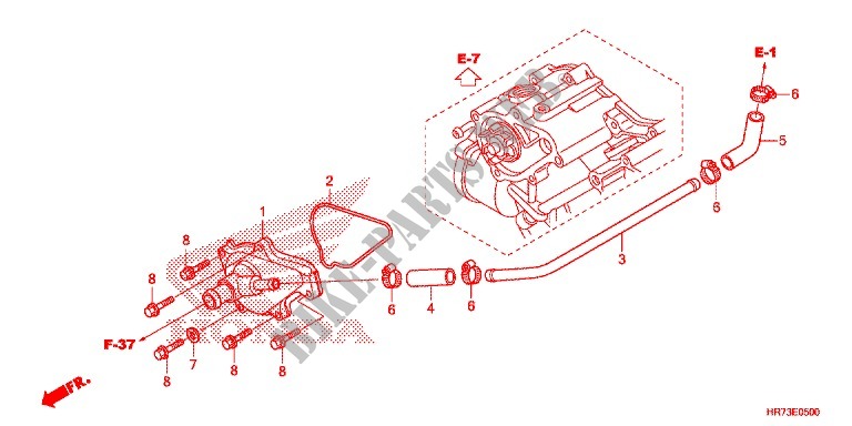 CARTER DE POMPE A EAU pour Honda FOURTRAX 420 RANCHER 4X4 AT DCT IRS EPS 2017
