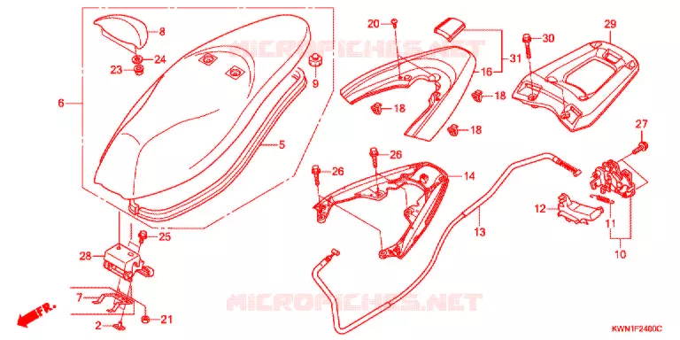 SELLE Honda SCOOTER 125 PCX 2011  WW125EX2A