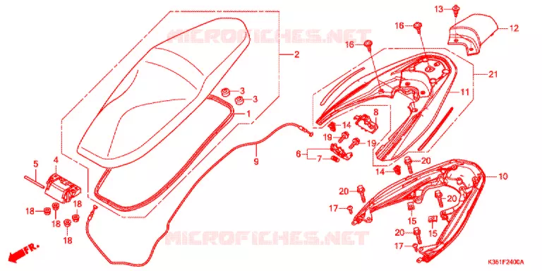 SELLE Honda ATV 500 FOURTRAX 2017  TRX500FM6H