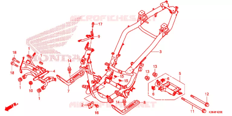 CADRE Honda SCOOTER 150 PCX 2015  WW150F