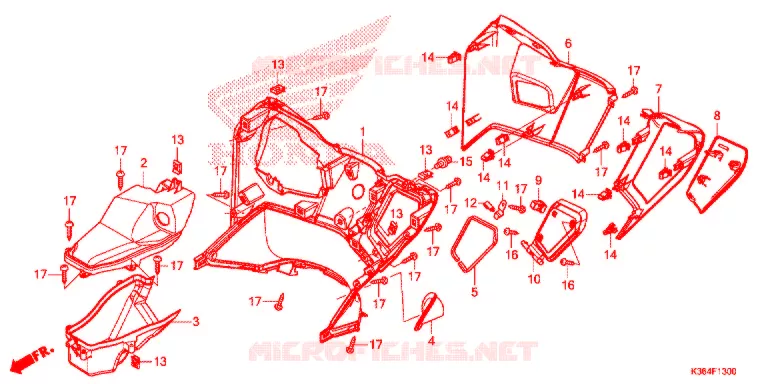 PROTEGE JAMBES Honda SCOOTER 150 PCX 2015  WW150F