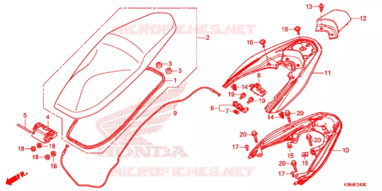 SELLE Honda SCOOTER 150 PCX 2015  WW150F