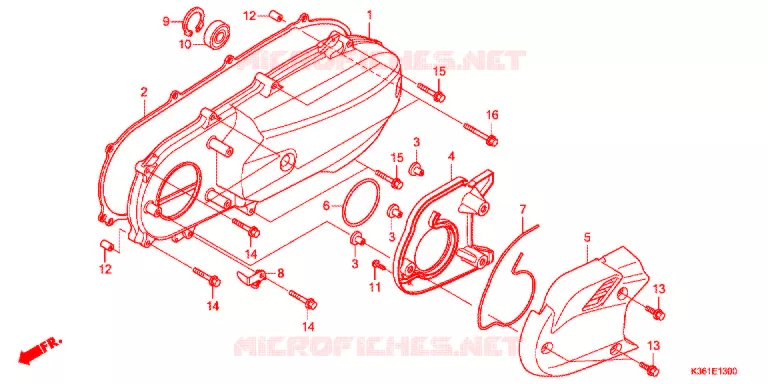 COUVERCLE GAUCHE Honda SCOOTER 150 PCX 2015  WW150F