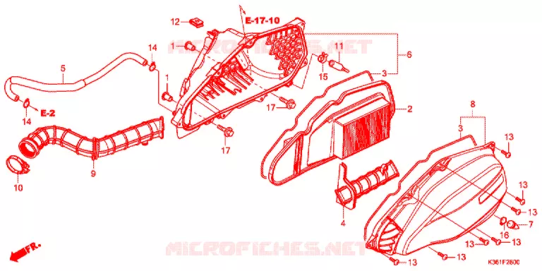 FILTRE A AIR Honda SCOOTER 150 PCX 2015  WW150F