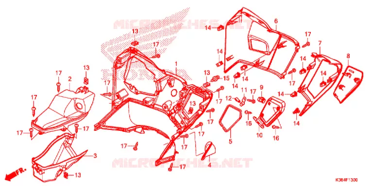 PROTEGE JAMBES Honda SCOOTER 150 PCX 2016  WW150G