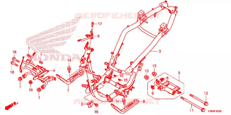 CADRE Honda SCOOTER 150 PCX 2017  WW150H