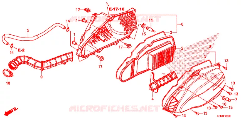 FILTRE A AIR Honda SCOOTER 150 PCX 2018  WW150H