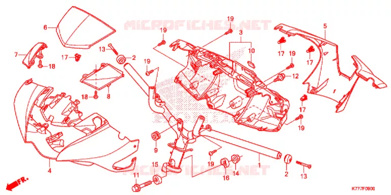 GUIDON - CARENAGE Honda SCOOTER 150 SH 2017  SH150ADH