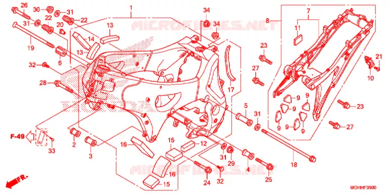 CADRE Honda MOTO 1200 CROSSTOURER 2017  VFR1200XDH