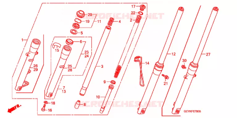 FOURCHE Honda MOTO 100 APE 2009  XZ1009