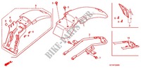 GARDE BOUE ARRIERE (XZ506/7) (XZ100) pour Honda APE 100 DELUXE Front brake disk 2013