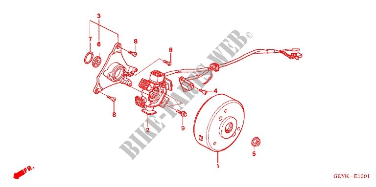 ALTERNATEUR (XZ100) pour Honda APE 100 DELUXE Front brake disk 2014