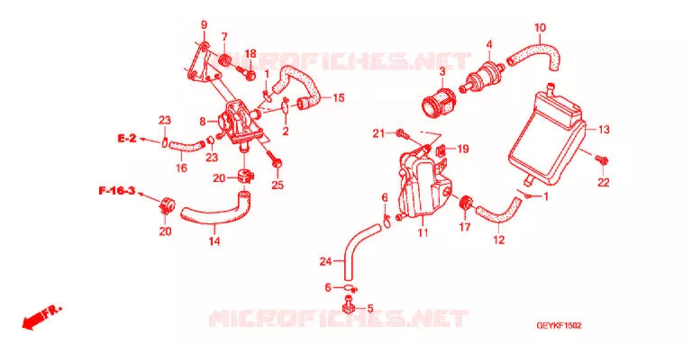 SOUPAPE D'AIR/RESONATEUR Honda MOTO 100 APE 2014  XZ1009_2J
