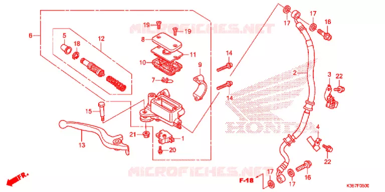 MAITRE CYLINDRE DE FREIN AVANT Honda SCOOTER 125 PCX 2018  WW125EX2H
