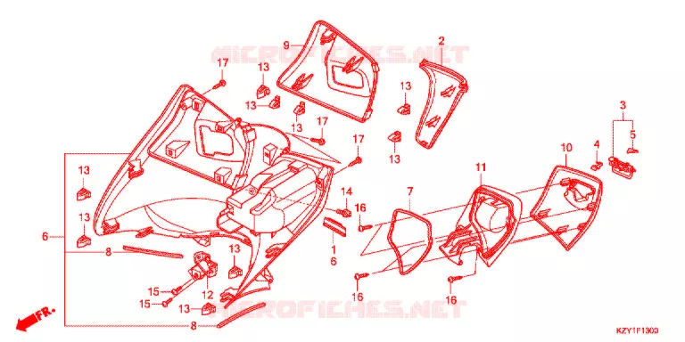 PROTEGE JAMBES Honda SCOOTER 150 PCX 2014  WW150E