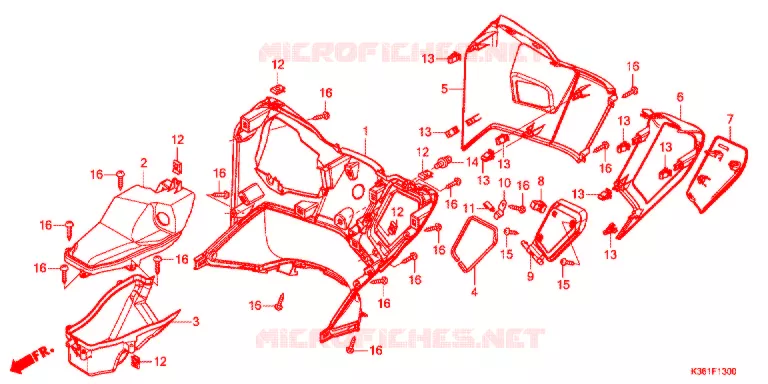 PROTEGE JAMBES Honda SCOOTER 150 PCX 2017  WW150H