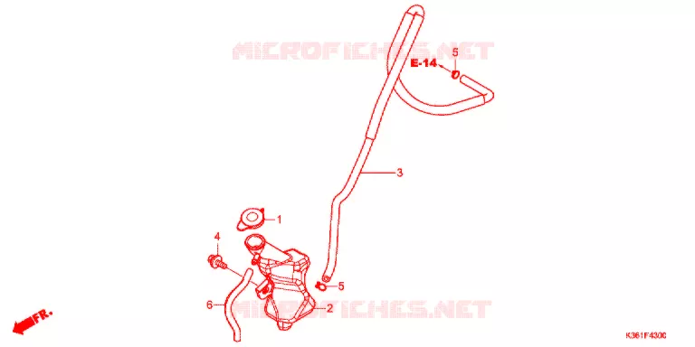 VASE D'EXPANSION Honda SCOOTER 150 PCX 2017  WW150SH