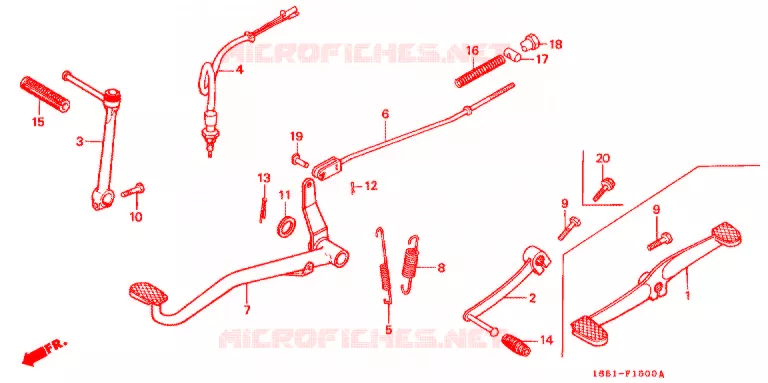 PEDALE - KICK Honda MOTO 50 MONKEY 1981  Z50JB_IV_M