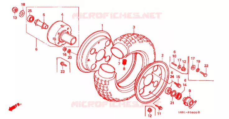 ROUE AVANT Honda MOTO 50 MONKEY 1981  Z50JB_I_M