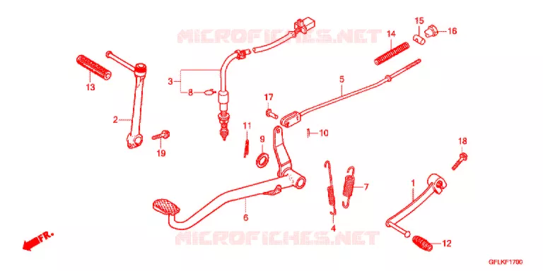 PEDALE - KICK Honda MOTO 50 MONKEY 2016  Z50JG_M
