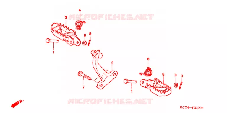 REPOSE PIED Honda MOTO 400 XR 2003  XR400R3