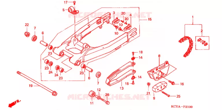 BRAS OSCILLANT Honda MOTO 400 XR 2004  XR400R4
