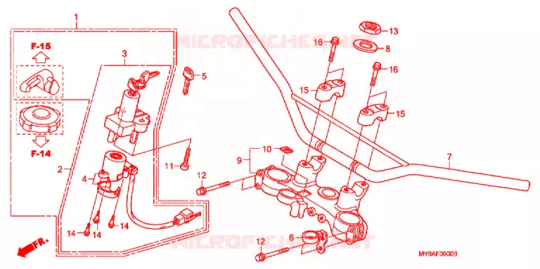 GUIDON Honda MOTO 650 XR 2004  XR650L4