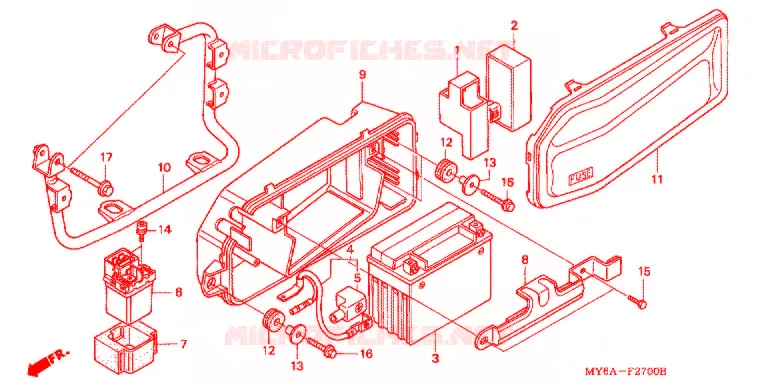 BATTERIE Honda MOTO 650 XR 2005  XR650L5