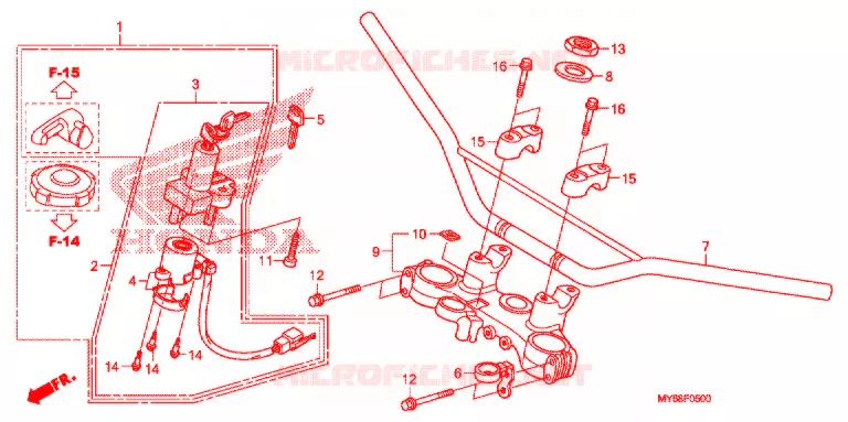 GUIDON Honda MOTO 650 XR 2011  XR650LB