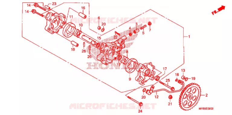 POMPE A HUILE Honda MOTO 650 XR 2014  XR650LE