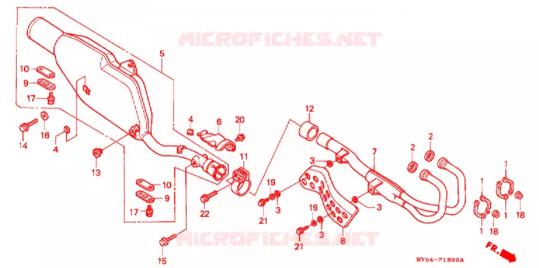 SILENCIEUX D'ECHAPPEMENT Honda MOTO 650 XR 2000  XR650LY