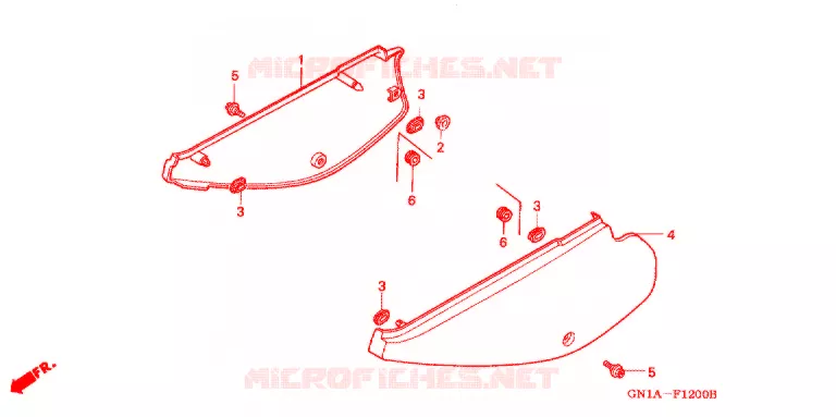 COUVERCLES LATERAUX Honda MOTO 80 XR 2000  XR80RY