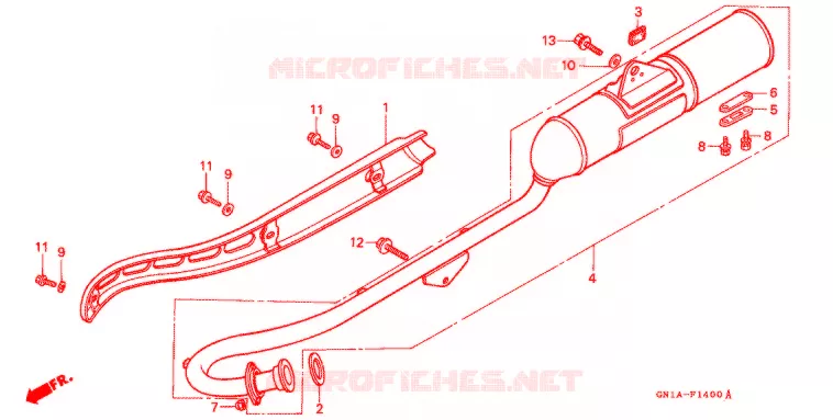 SILENCIEUX D'ECHAPPEMENT (1) Honda MOTO 80 XR 2000  XR80RY