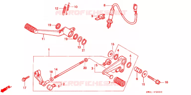 PEDALE Honda MOTO 650 BROS 1990  NT650L_II