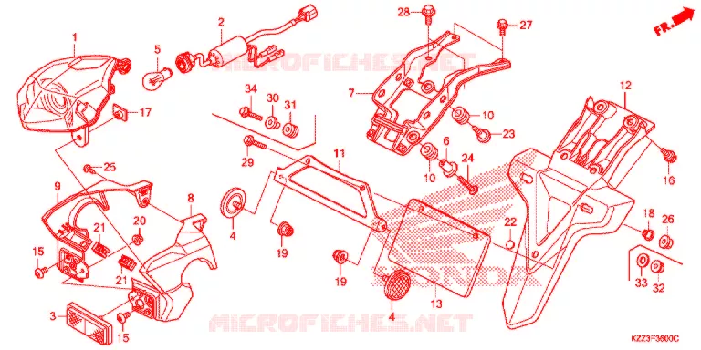 FEU ARRIERE Honda MOTO 250 CRF 2015  CRF250MF