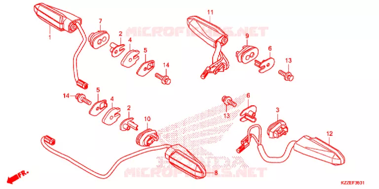 CLIGNOTANT (CRF250RL/RLA) Honda MOTO 250 CRF 2018  CRF250RLAJ
