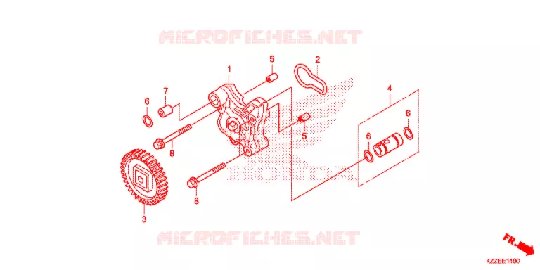 POMPE A HUILE Honda MOTO 250 CRF 2019  CRF250RLAJ