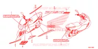 AUTOCOLLANTS pour Honda PCX 150 S 2018