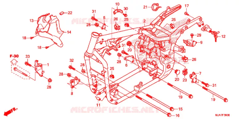 CADRE Honda MOTO 750 SHADOW 2019  VT750CSJ